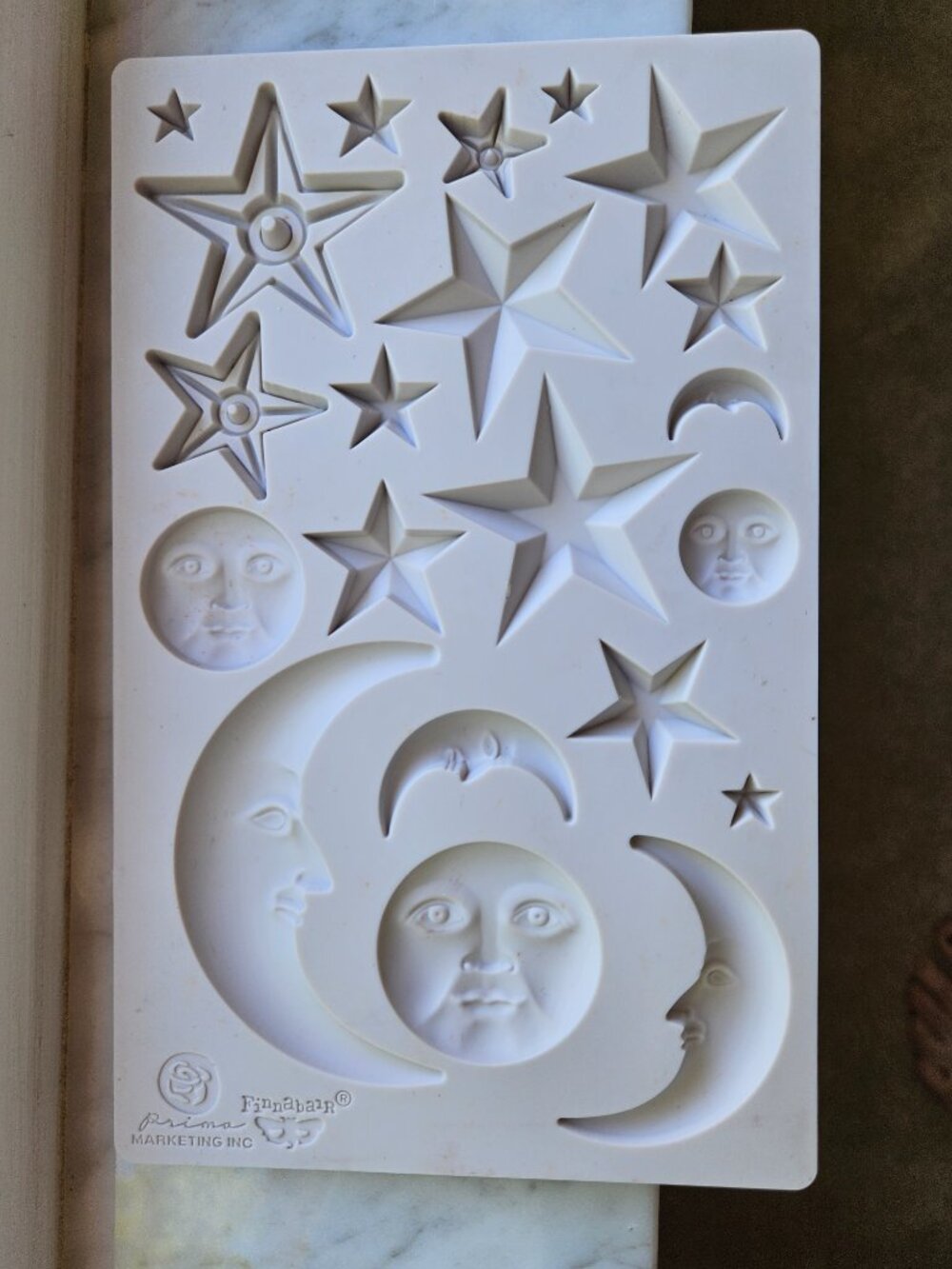 Moon stars and sun faces Silicone Mold